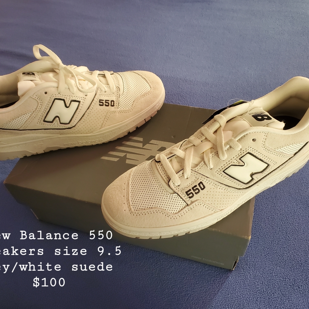 New Balance 550 Ivory and White Sneakers